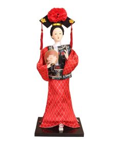 Traditional Chinese Silk Figurine Chinese Ancient Costume Doll Silk Doll #07