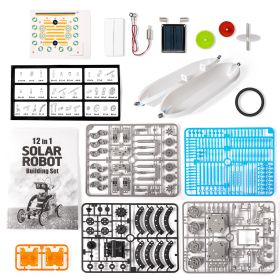 STEM Solar Robot Kit For Kids, 12-in-1 Educational STEM Science Experiment Toys, Solar Powered Building Kit DIY For 8 9 10 11 12 13 Years Old Boys & G