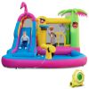 Inflatable Bounce Castle with Long Water Slide and 735W Blower