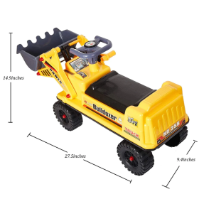 Ride-On Bulldozer Truck Toy Tractor Construction Vehicle for Kids Boys