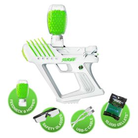 SURGE, Water-Based Gel Bead Blaster with 10,000 Electric Green Gellet Pack