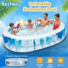 90√ó60√ó20In Inflatable Swimming Pool Blow Up Family Pool For Kids Foldable Swim Ball Pool Center