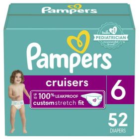 Pampers Cruisers Active Fit Taped Diapers Size 6, 52 Count