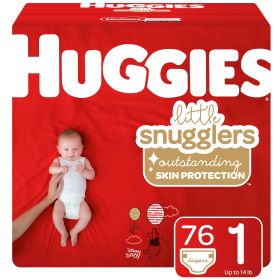 Huggies Little Snugglers Baby Diapers Size 1;  Count 76