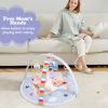 Baby Play Gym Mat 7-in-1 Tummy Time Activity Mat with 5 Detachable Toys