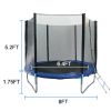 8FT Trampoline with Safety Enclosure Net and Ladder Bounding Table; Trampoline Combo Jumping Trampoline Fitness