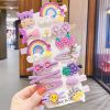 New 14-Piece Set Children's Cute Flower Fruit Animal Candy Color Hairpin Set