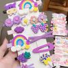 New 14-Piece Set Children's Cute Flower Fruit Animal Candy Color Hairpin Set