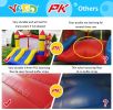 YARD Bounce House Dual Castle Slide with Air Blower, Four-Sided Protection Net, Inflatable Bounce House for Outdoor Indoor Party, Made of Nylon and Vi