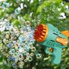 Automatic Gatling Bubble Gun Kids Toys Summer Soap Water Bubble Machine Gun 2-in-1 Electric Bubble Machine for Children Gift Toy