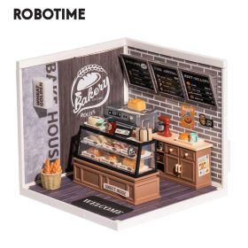 Robotime Rolife Super Creator Double Joy Bubble Tea Plastic 3D Puzzle DIY Miniature House Kit (Style: DW005)