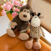 35cm Jungle Animal Plush Toy Tiger Doll Monkey Giraffe Doll Lion Kindergarten Gift Girl Doll